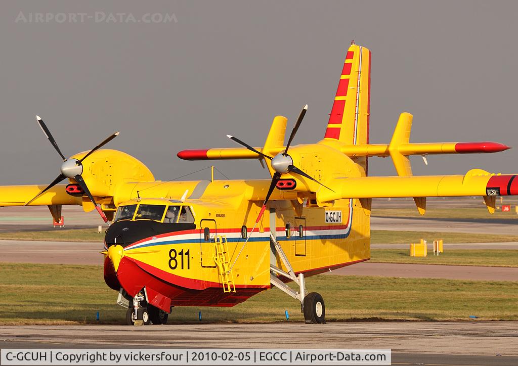 C-GCUH, 2009 Canadair CL-215-6B11 CL-415 C/N 2075, Bombardier CL-415 (c/n 2075). Passing through MAN on its delivery flight to the Croatian Air Force, where it will take up serial 811.