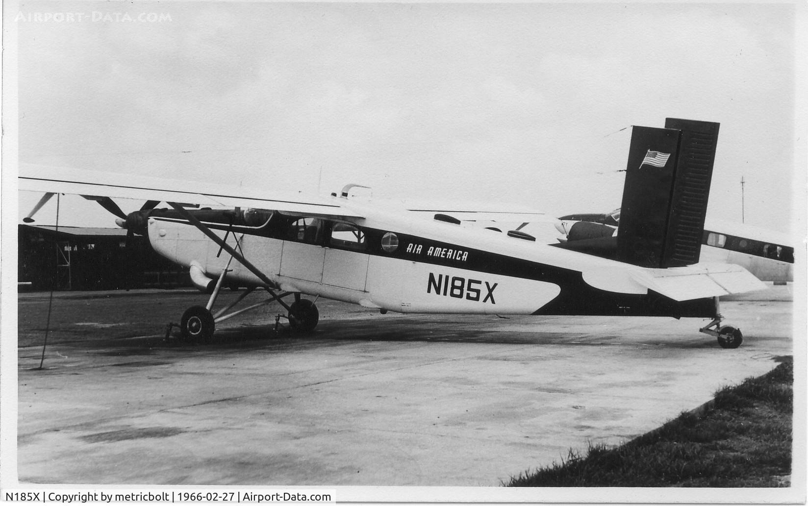 N185X, 1964 Pilatus PC-6/A-H2 C/N 566, Painted in Air America c/s,Don Muang Bangkok.