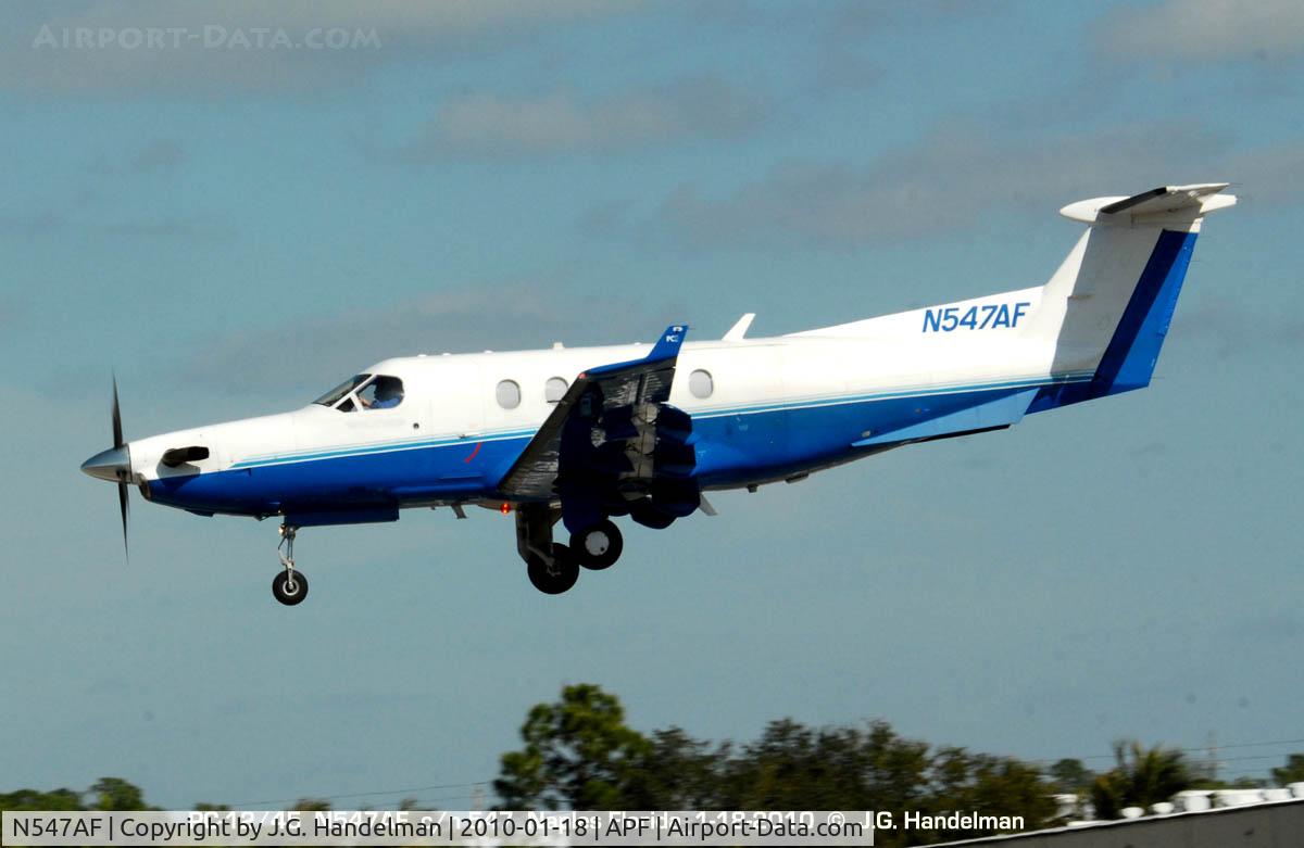 N547AF, 2004 Pilatus PC-12/45 C/N 547, on final at Naples FL