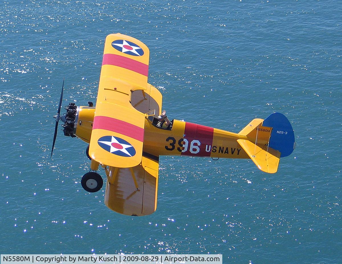 N5580M, 1943 Boeing B75N1 C/N 75-7755, Huntington Beach