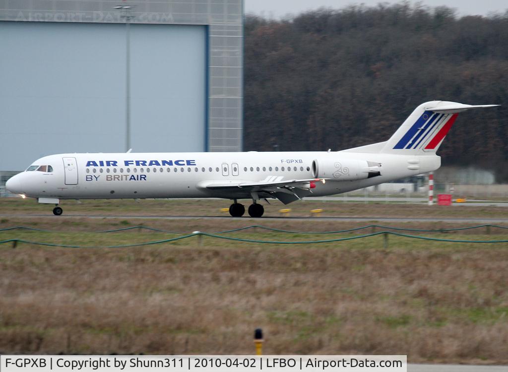 F-GPXB, 1994 Fokker 100 (F-28-0100) C/N 11492, Landing rwy 14R