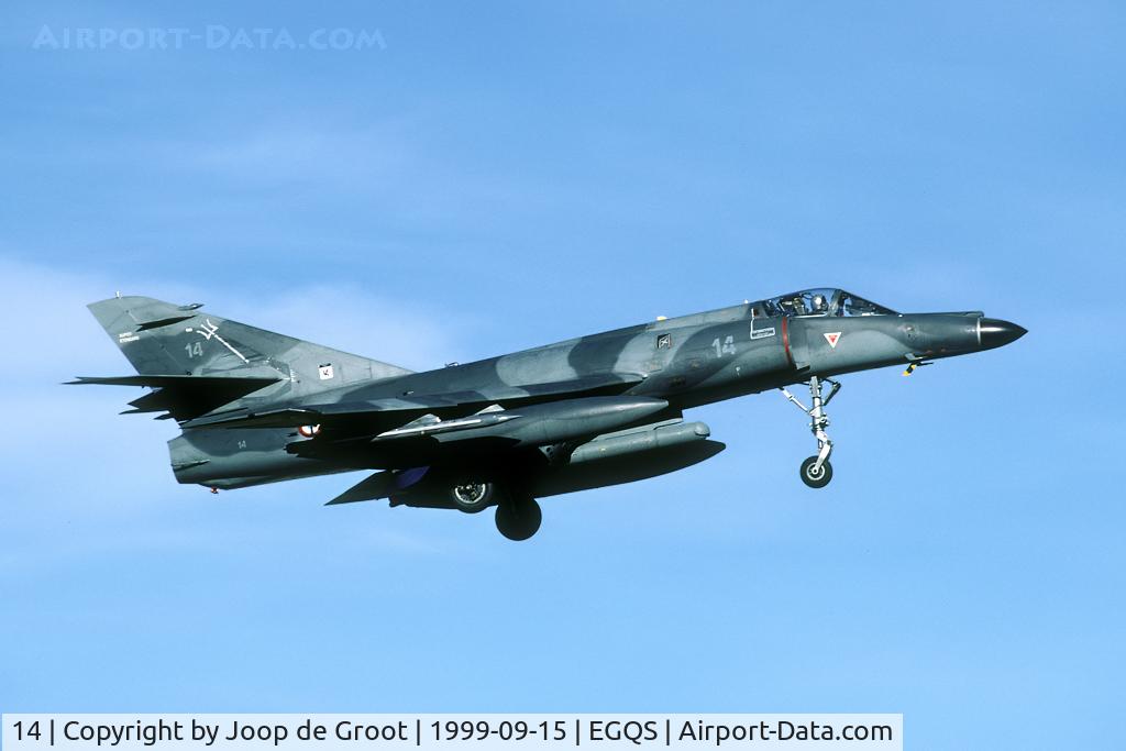14, Dassault Super Etendard C/N 14, This Super Etendard sports the Trident markings of Operation Trident, the French participation during Operation Allied Force over the Balkans earlier that year.