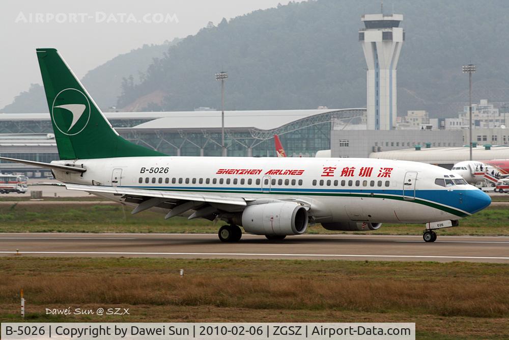 B-5026, 2001 Boeing 737-7BX C/N 30742, Shenzhen Airlines Boeing 737-700