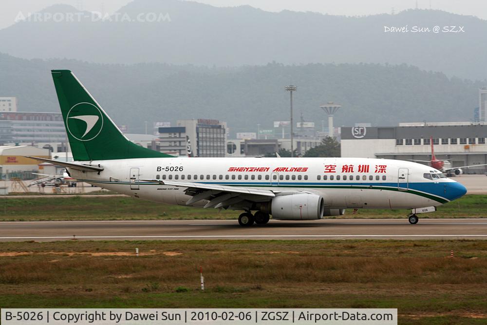 B-5026, 2001 Boeing 737-7BX C/N 30742, Shenzhen Airlines Boeing 737-700