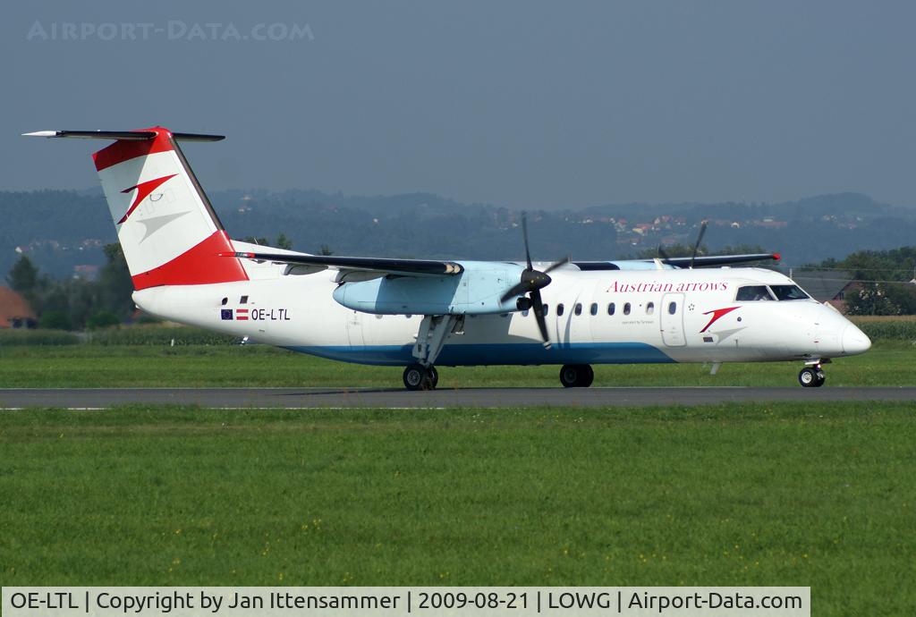OE-LTL, 1997 De Havilland Canada DHC-8-314Q Dash 8 C/N 485, Aua arrows