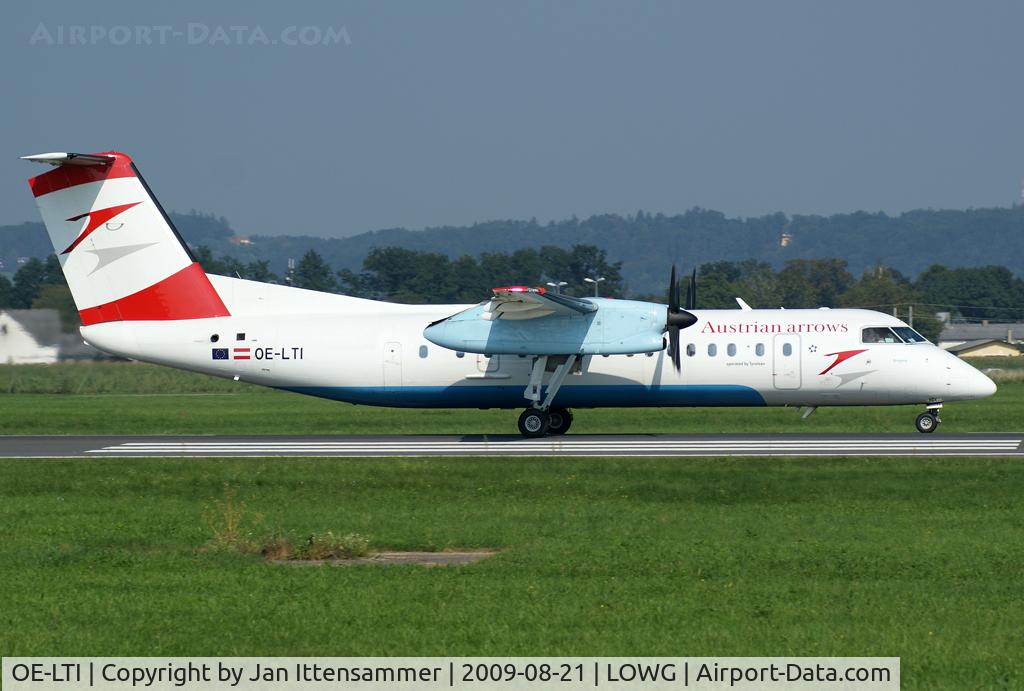 OE-LTI, 1997 De Havilland Canada DHC-8-314Q Dash 8 C/N 466, Aua arrows