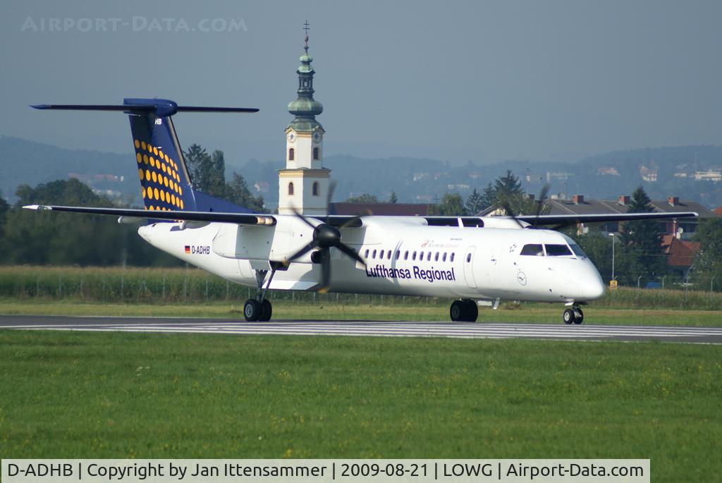 D-ADHB, 2001 De Havilland Canada DHC-8-402Q Dash 8 C/N 4029, Augsburg airways