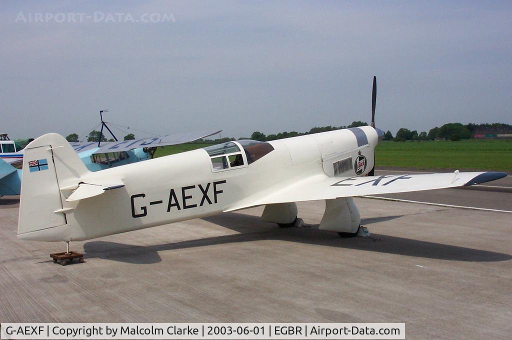 G-AEXF, 1936 Percival E-2H Mew Gull C/N E22, Percival P-6 Mew Gull at Breighton Airfield, UK in 2004.