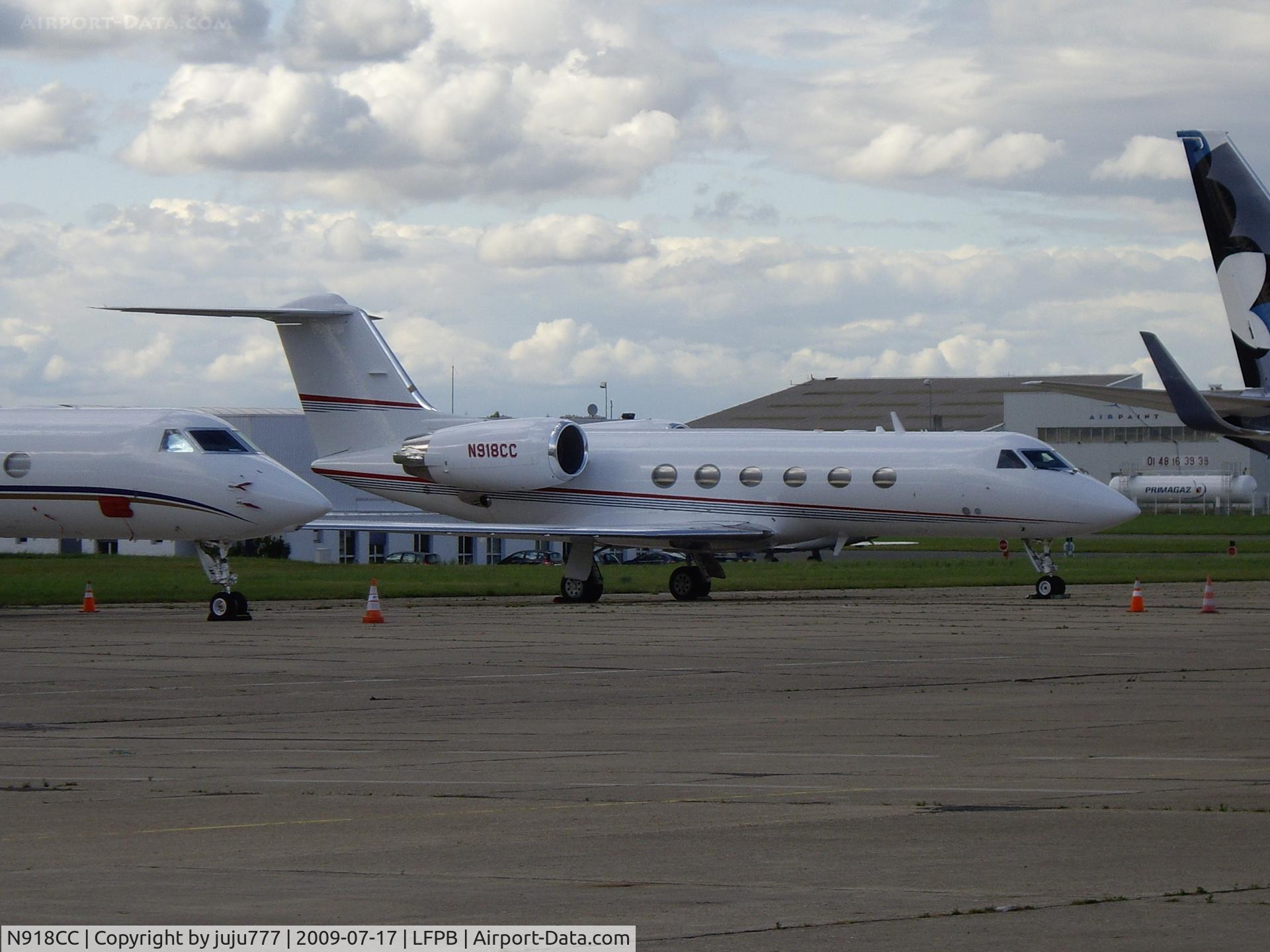 N918CC, Gulfstream Aerospace G-IV C/N 1335, on transit at Le Bourget