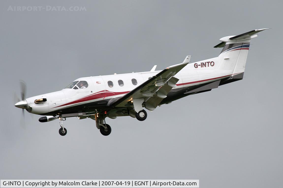 G-INTO, 2005 Pilatus PC-12/45 C/N 609, Pilatus PC-12/45 at Newcastle Airport, UK in 2007.