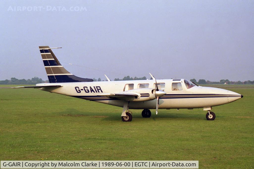 G-GAIR, 1976 Piper PA-60-601P Aerostar C/N 61P-0275-060, Piper PA-60-601P Aerostar at Cranfield Airport in 1989.