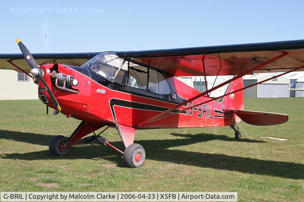 G-BRIL, 1941 Piper J-5A Cub Cruiser C/N 5-572, Piper J-5A Cub Cruiser at Fishburn Airfield, UK in 2006.
