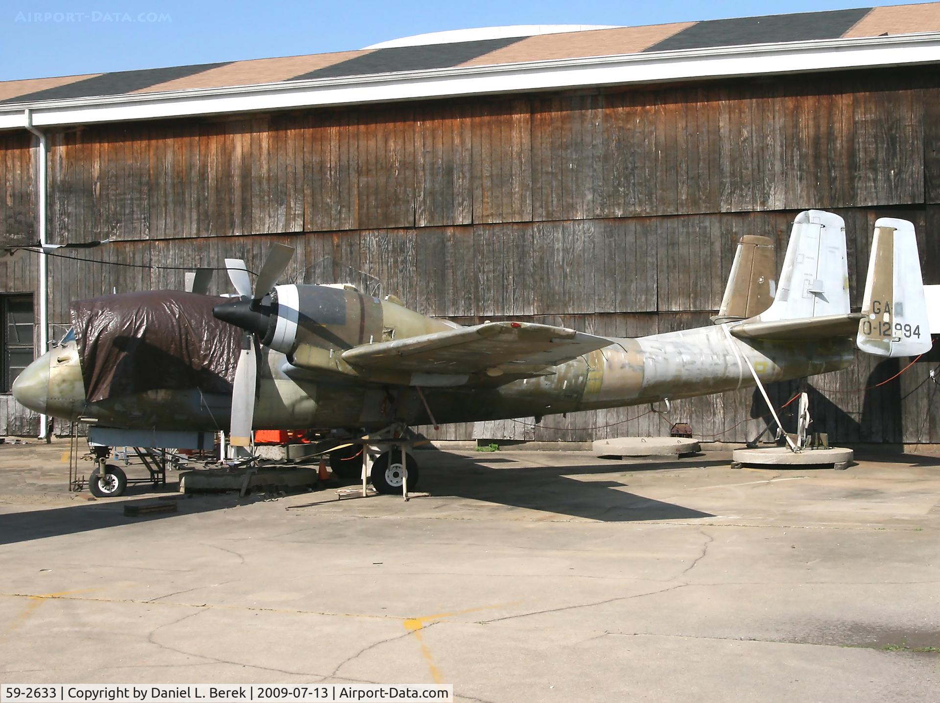59-2633, 1959 Grumman OV-1B Mohawk C/N 13B, This Grumman Mohawk awaits restoration at the Cradle of Aviation Museum, Garden City, NY.