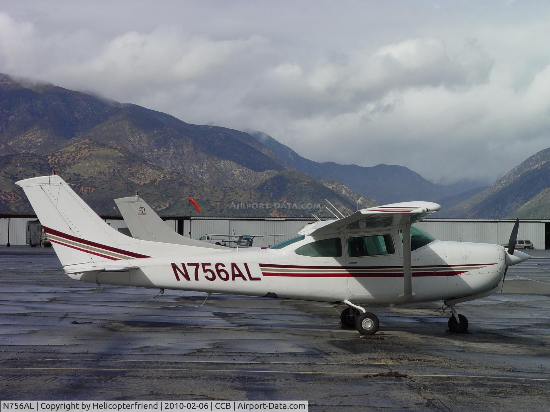 N756AL, 1979 Cessna TR182 Turbo Skylane RG C/N R18201023, Parked at Cable during the lull in rain