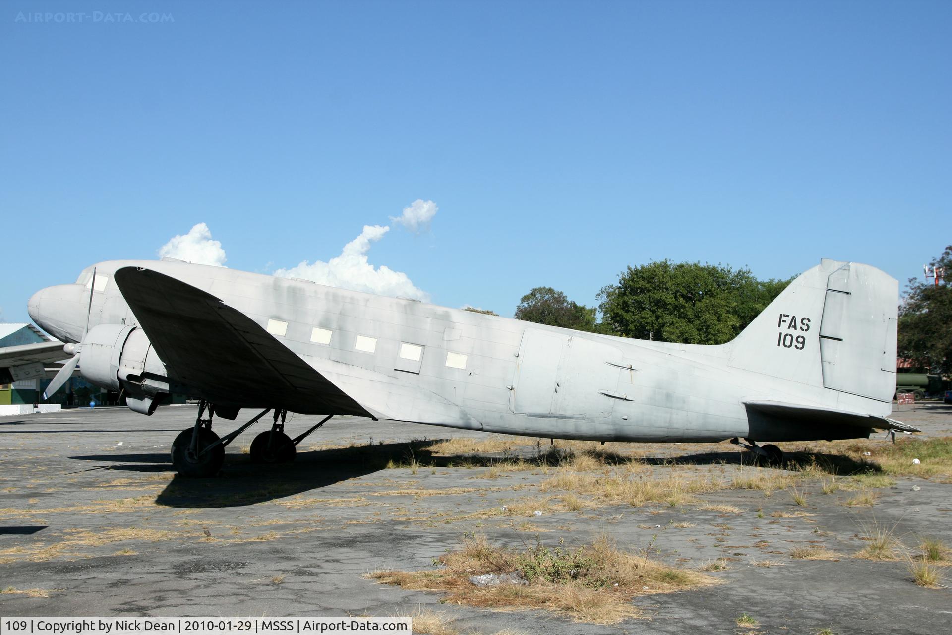 109, 1944 Douglas TC-47D C/N 15962/32710, MSSS Derelict on the terminal ramp Ilopango AFB