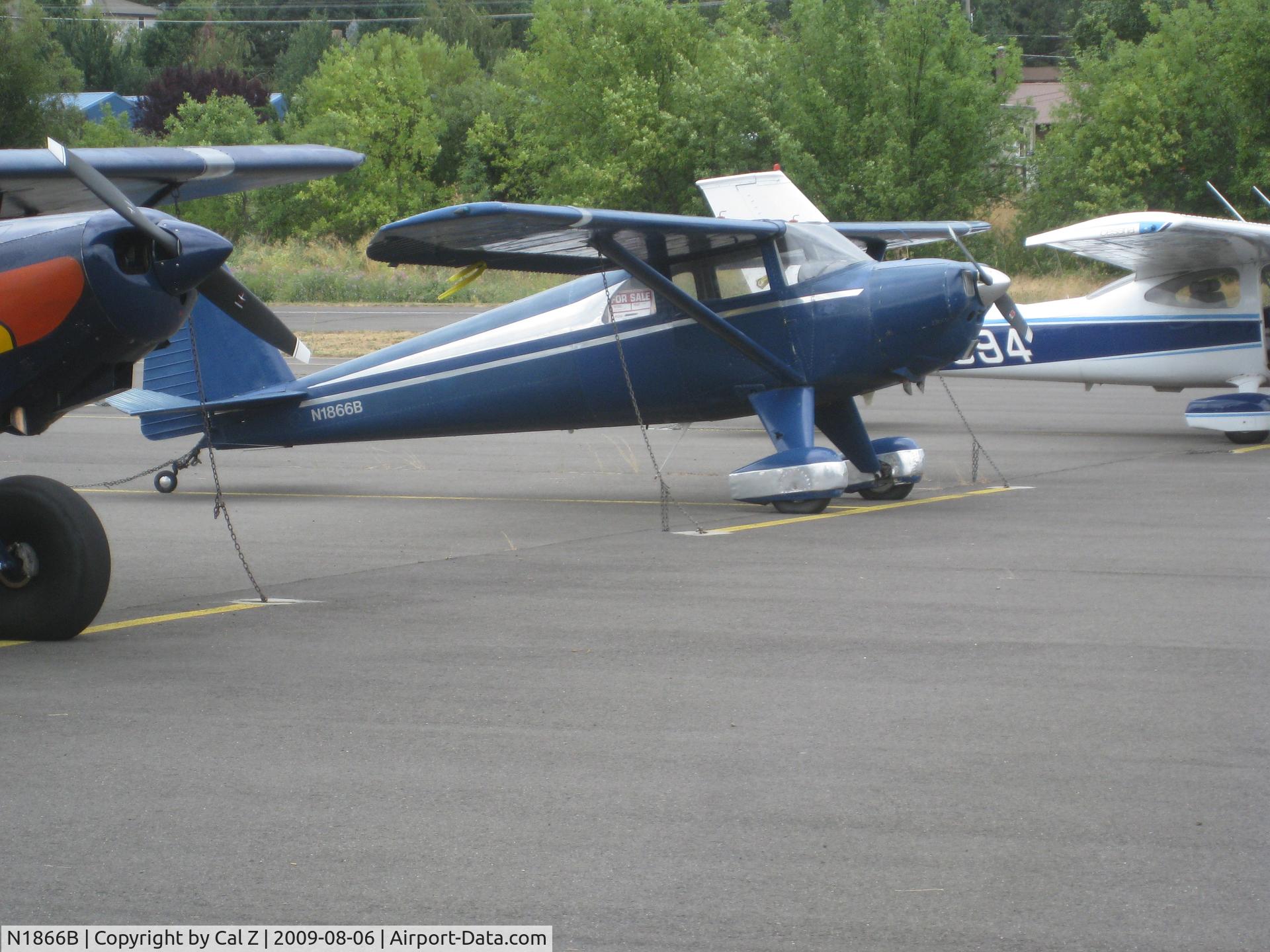 N1866B, 1948 Luscombe 8F Silvaire C/N 6293, At Ashland airport, fall 09