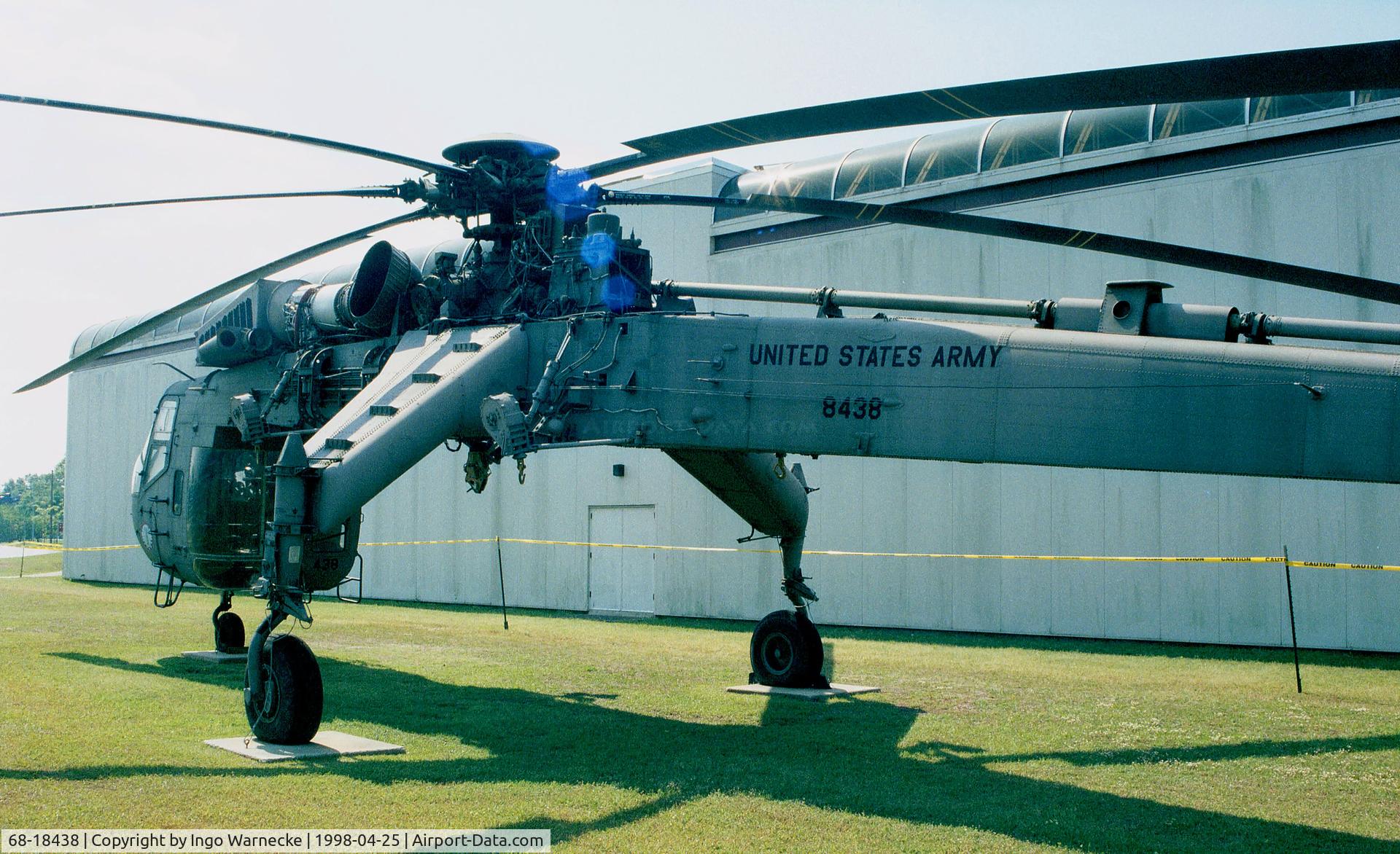 68-18438, 1968 Sikorsky CH-54A Tarhe C/N 64.040, Sikorsky CH-54A Tarhe of the US Army Aviation at the Army Aviation Museum, Ft Rucker AL