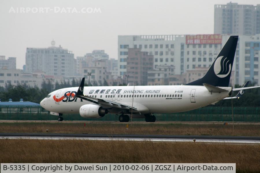 B-5335, 2007 Boeing 737-8FH C/N 35097, shandongair