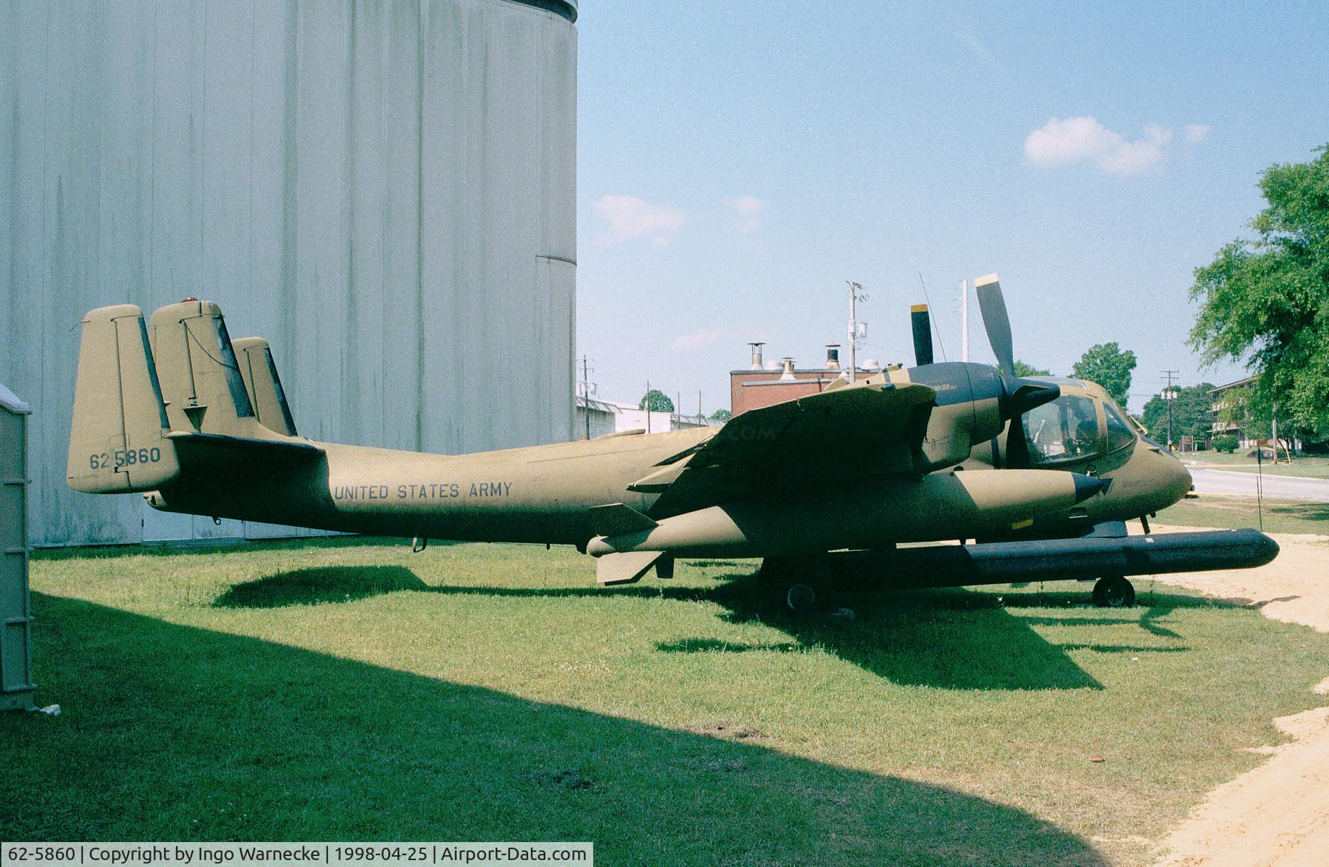 62-5860, 1962 Grumman OV-1B Mohawk C/N 19B, Grumman OV-1B Mohawk of the US Army Aviation at the Army Aviation Museum, Ft Rucker AL
