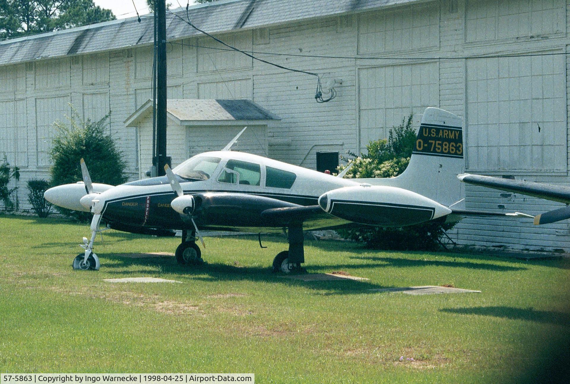 57-5863, 1957 Cessna U-3A Blue Canoe (310A) C/N 38018, Cessna Cessna U-3A-CE of the US Army Aviation at the Army Aviation Museum, Ft Rucker AL