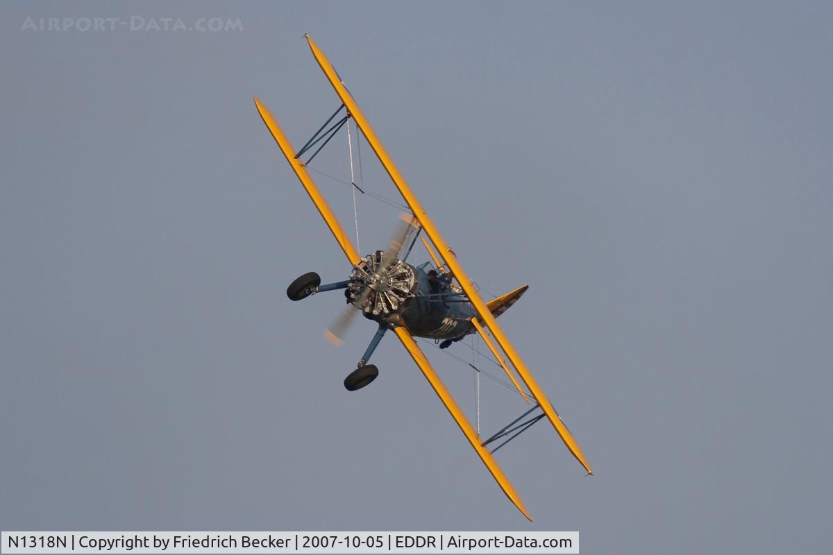 N1318N, 1942 Boeing E75 C/N 75-5601, flyby at Saarbrücken