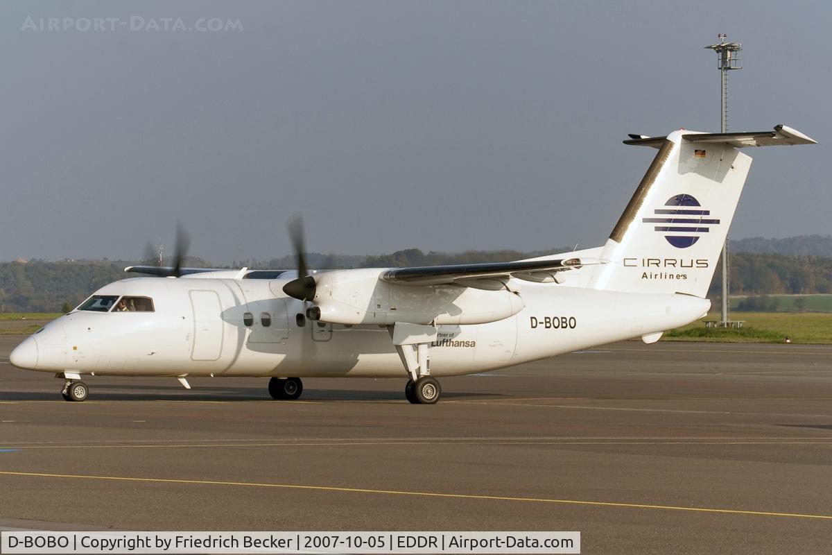 D-BOBO, 1989 De Havilland Canada DHC-8-102 Dash 8 C/N 153, taxying to the active