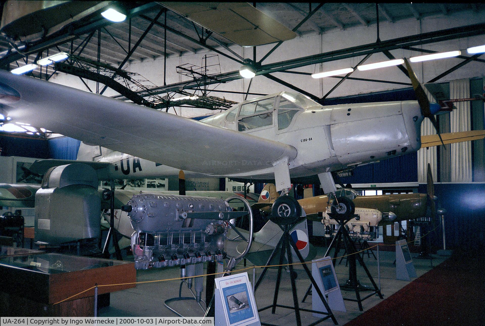 UA-264, Bucker (Zlin) Z-381 (C-106) Bestmann C/N 64, Zlin Z-381 (C-106) (postwar copy of the Bücker Bü 181 Bestmann) of the Czechoslovak Air Force at the Letecke Muzeum, Prague-Kbely