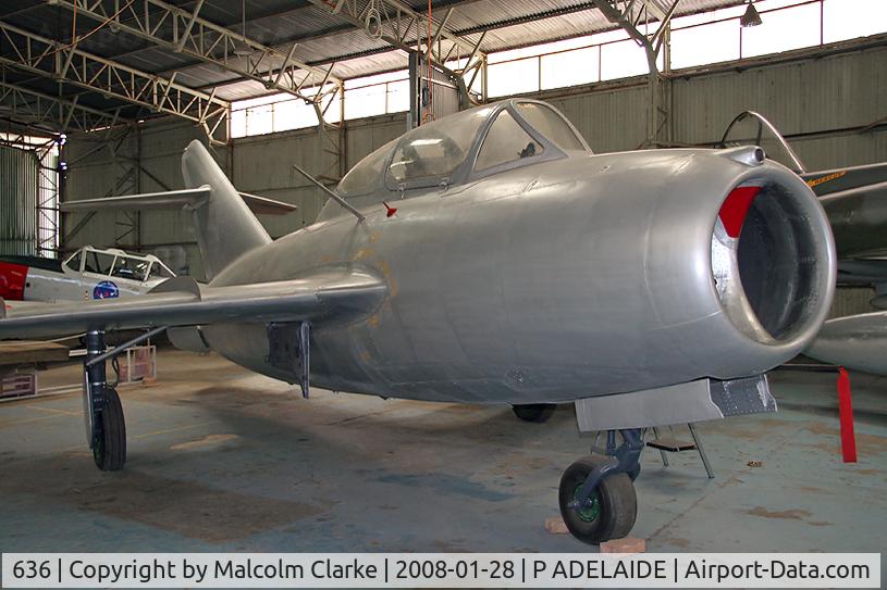 636, 1953 PZL-Mielec SBLim-2 (MiG-15UTI) C/N 1A-06036, PZL-Mielec SBLim-2 at The South Australian Aviation Museum, Port Adelaide in 2008.
