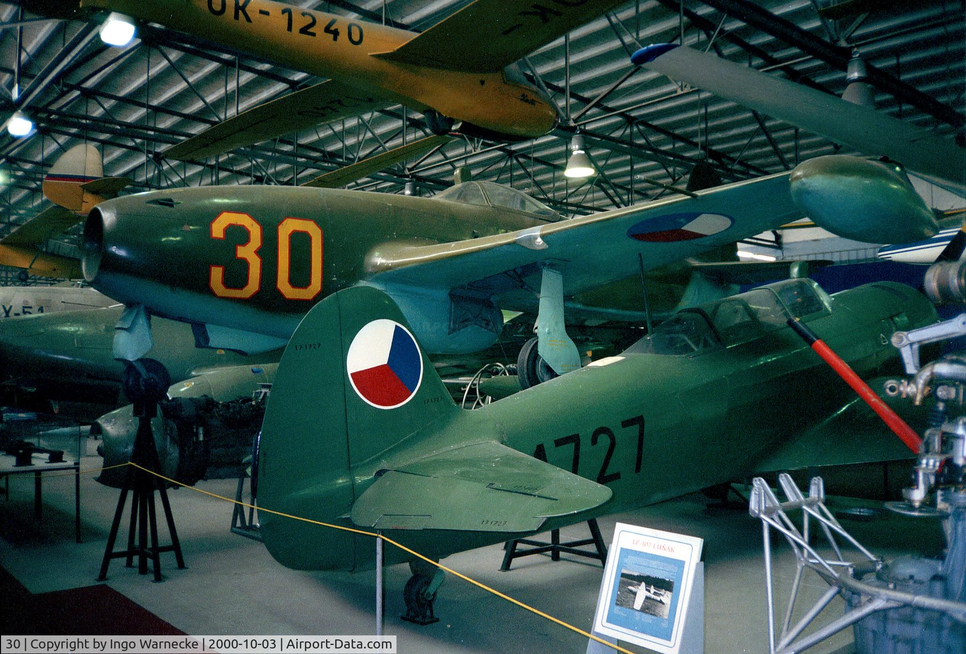 30, Yakovlev Yak-17 C/N IS-10001, Yakovlev Yak-17 FEATHER of the Czechoslovak Air Force at the Letecke Muzeum, Prague-Kbely