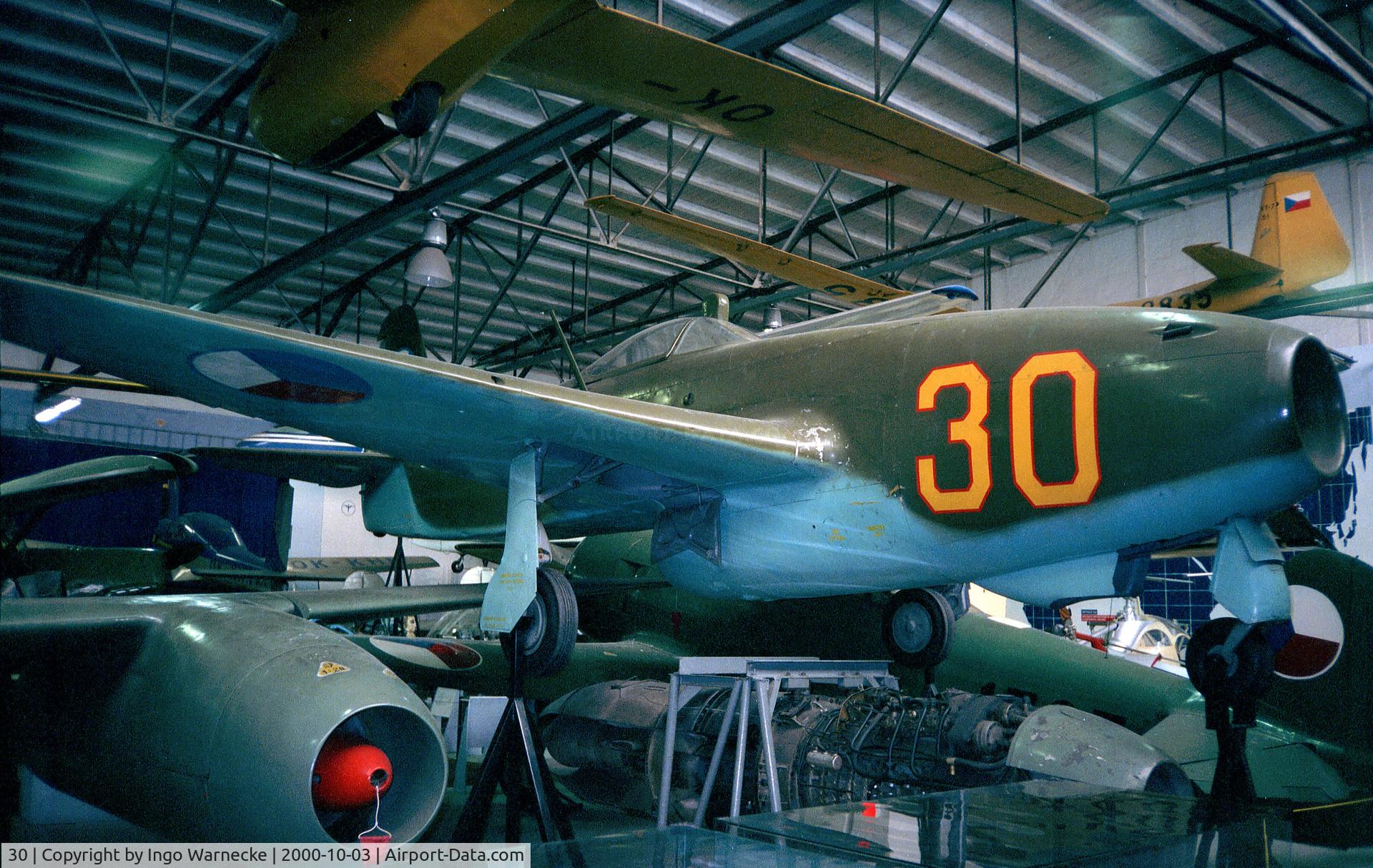 30, Yakovlev Yak-17 C/N IS-10001, Yakovlev Yak-17 FEATHER of the Czechoslovak Air Force at the Letecke Muzeum, Prague-Kbely
