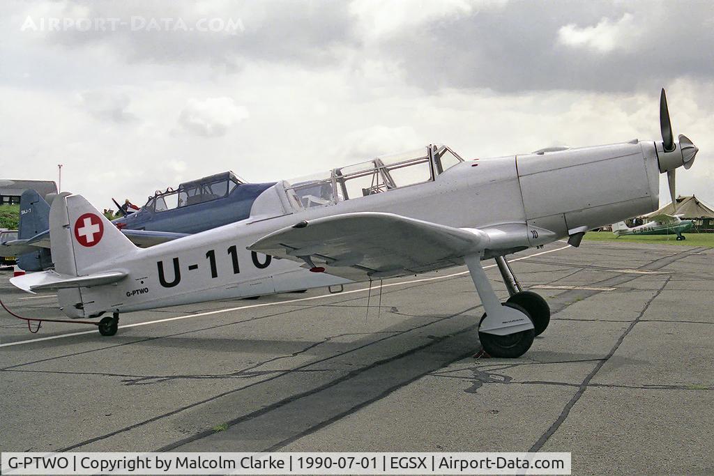 G-PTWO, 1946 Pilatus P2-05 C/N 600-30, Pilatus P-2-05 at North Weald Airfield in 1990.