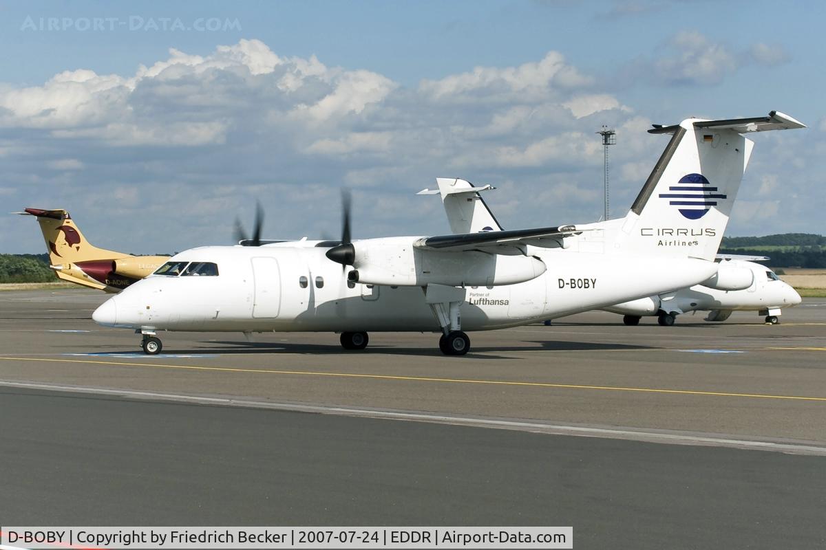 D-BOBY, 1989 De Havilland Canada DHC-8-102 Dash 8 C/N 177, taxying to the active