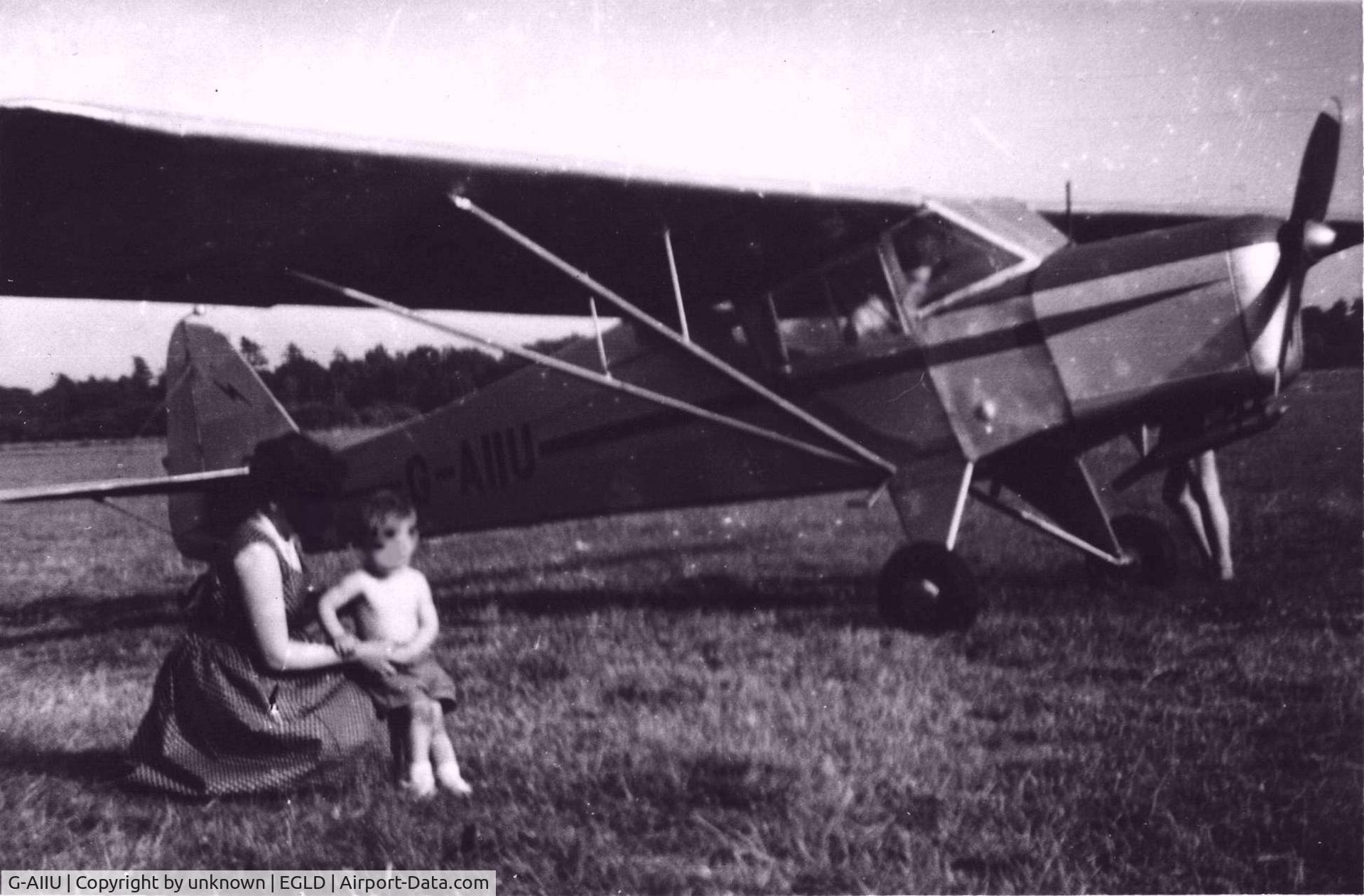 G-AIIU, 1946 Taylorcraft Auster Plus D C/N 196, G-AIIU at Denham circa 1959