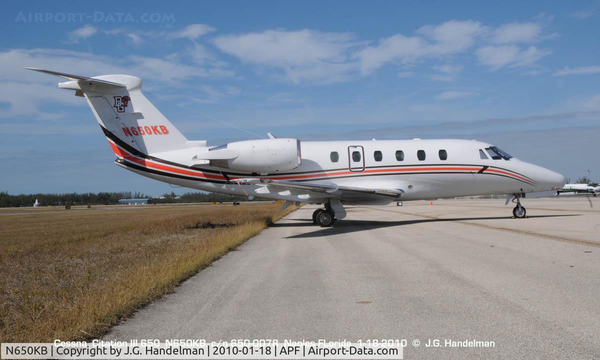 N650KB, 1985 Cessna 650 Citation III C/N 650-0078, at Naples Florida