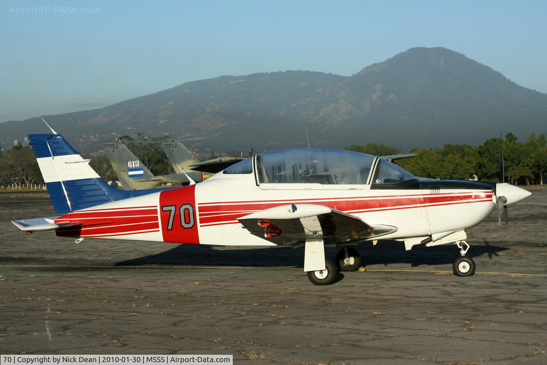 70, Enaer T-35A Pillan C/N 235, MSSS ENAER T-35 Pilan in the static display at Ilopango 2010 this is the second T-35 to carry this reg for the FAES the first being W/O 19th Jan 2000 c/n details on this frame unknown