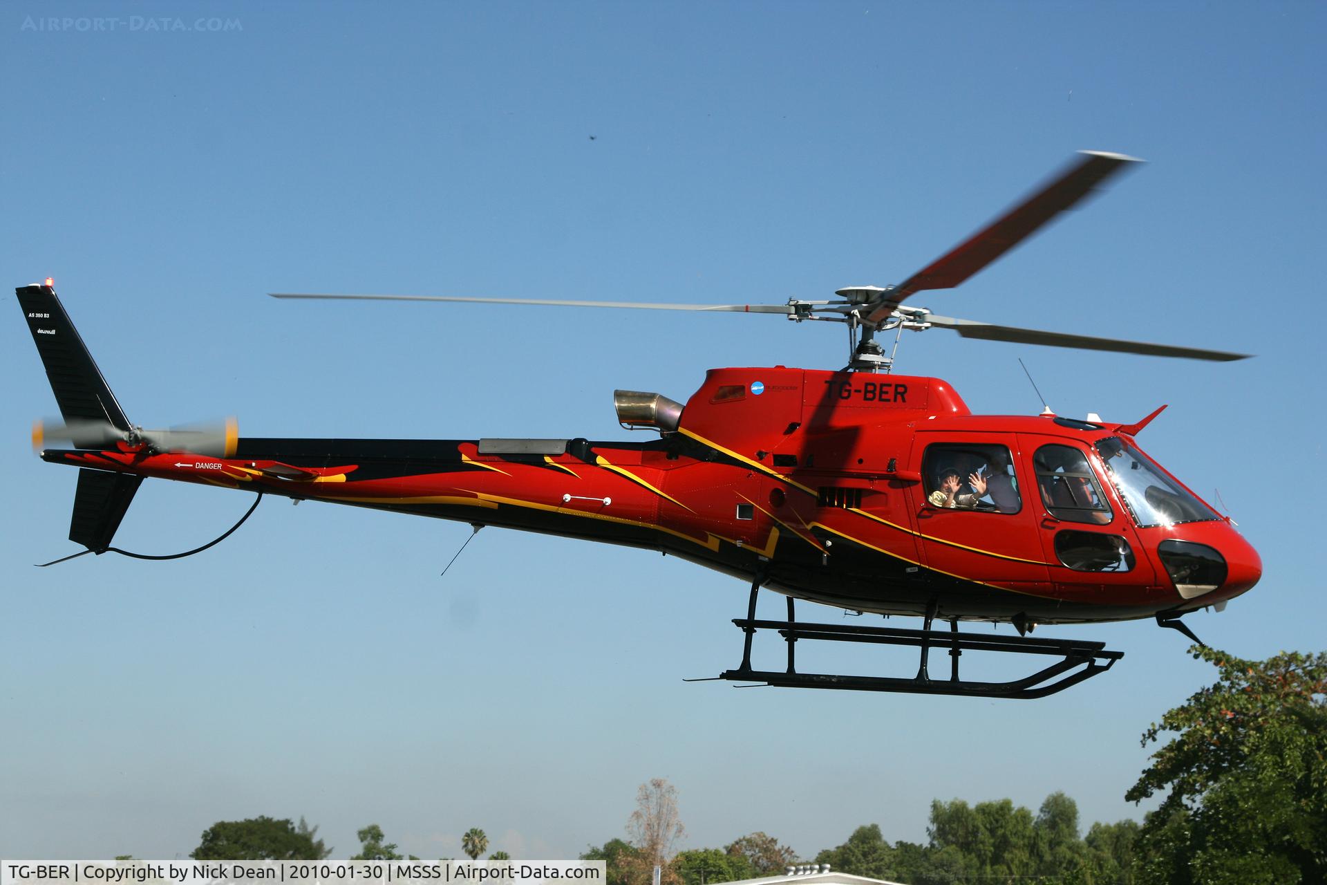 TG-BER, Aerospatiale AS-350B-3 Ecureuil C/N 4773, MSSS 9 people came in and departed on this!!!