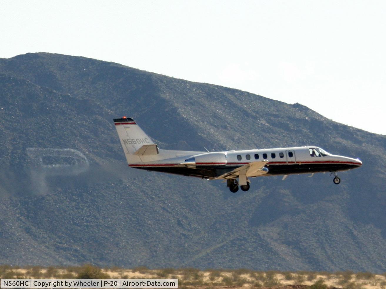 N560HC, 2002 Cessna 560 Citation Encore C/N 560-0631, Leaving Parker