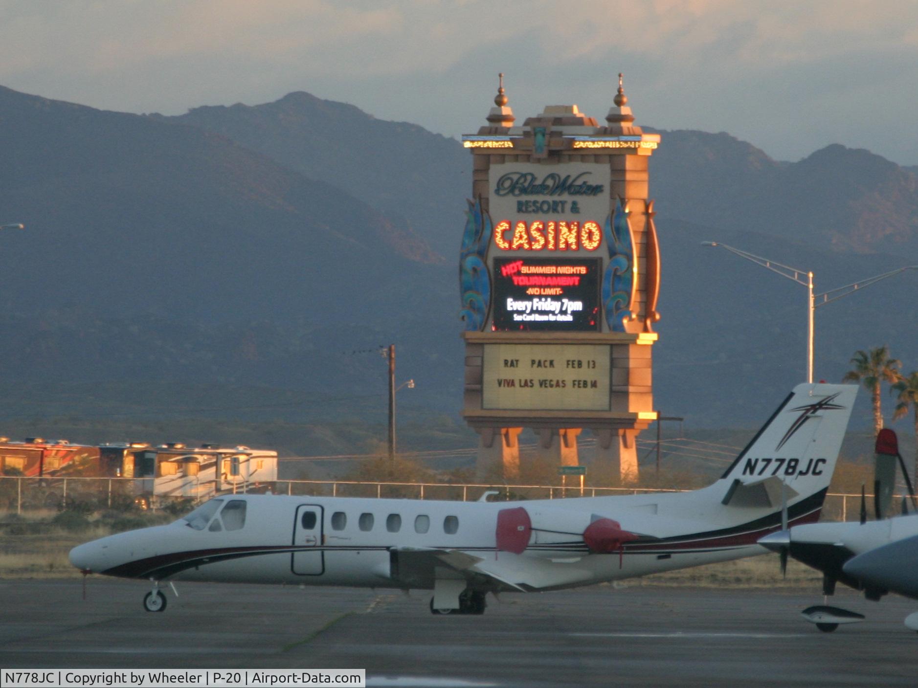 N778JC, 1981 Cessna 551 Citation II/SP C/N 551-0369, Leaving Parker
