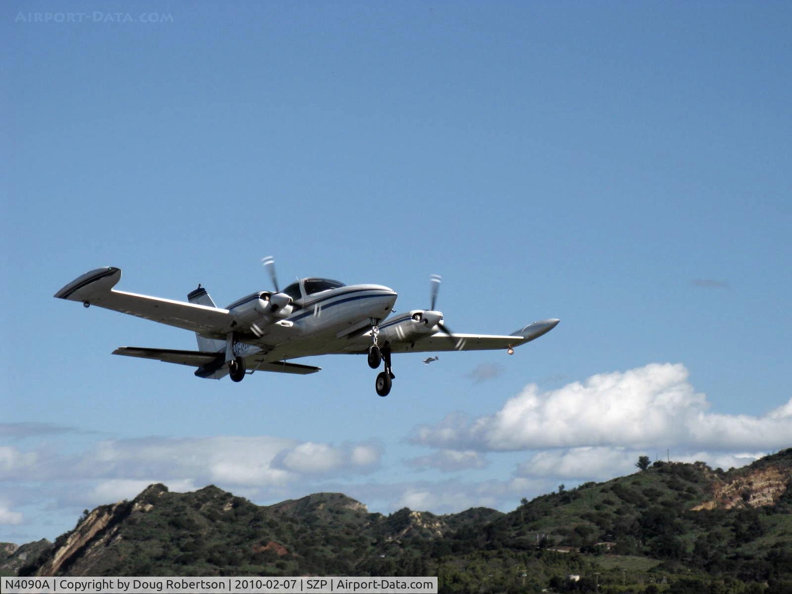 N4090A, 1978 Cessna 310R C/N 310R1368, 1978 Cessna 310R, two Continental IO-520-MBs 285 Hp each, takeoff climb Rwy 22-wind shift