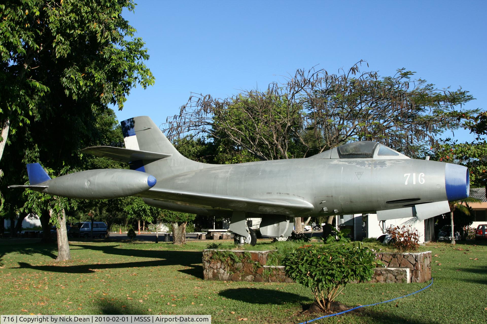 716, Dassault MD-450 Ouragan C/N MD450-14, MSSS not actually on the airflield but across the street from the entrance to the airbase