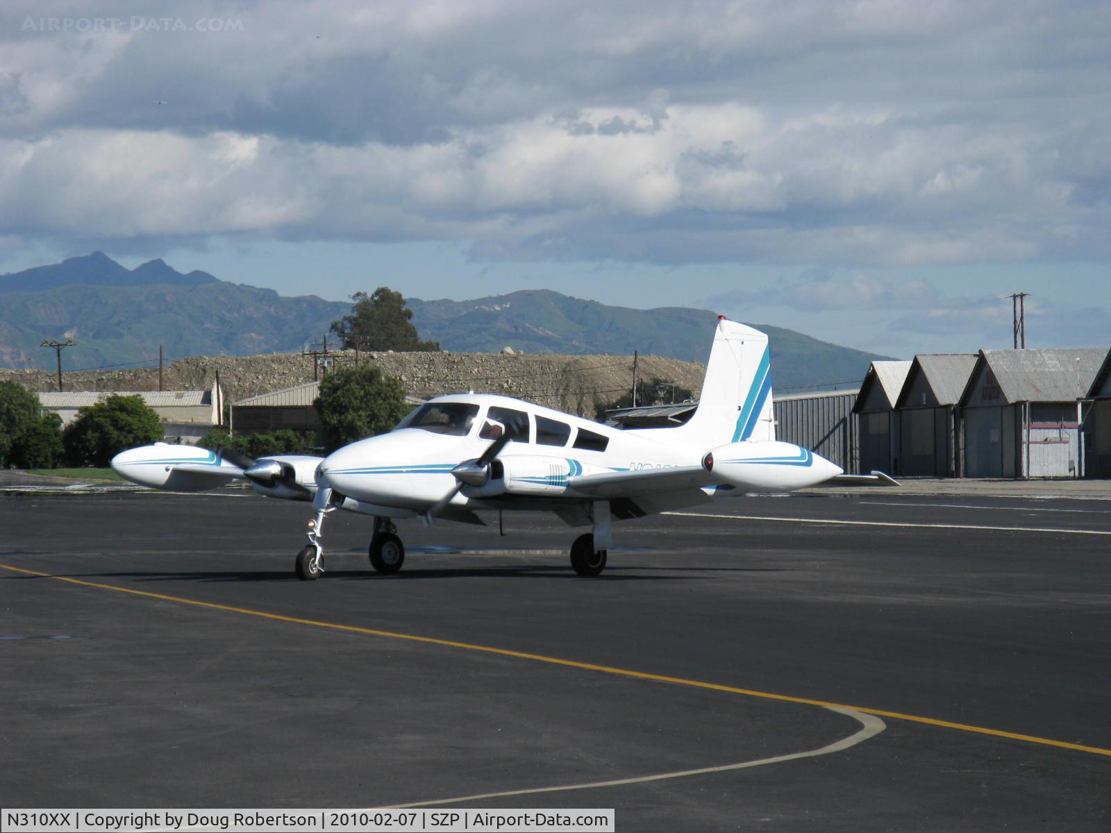 N310XX, 1956 Cessna 310 C/N 35411, 1956 Cessna 310, two Continental IO-470 260 Hp each, taxi off active