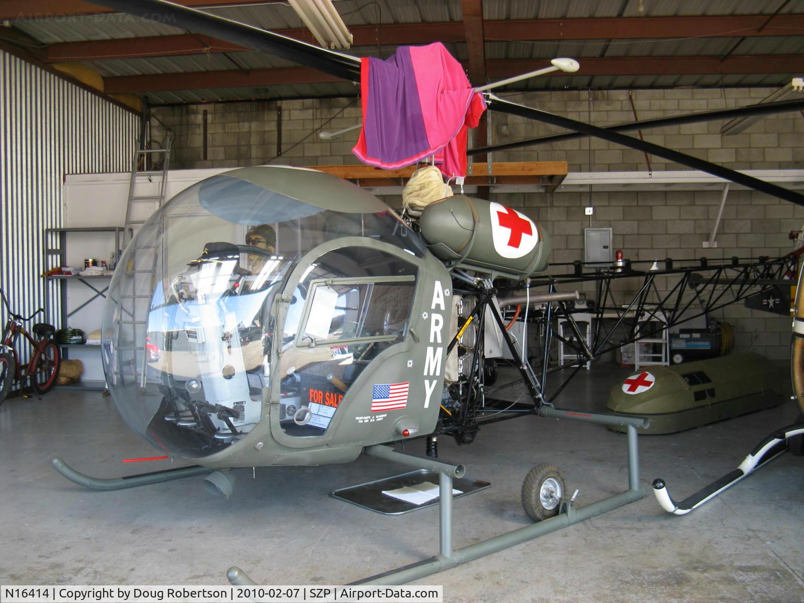 N16414, 1967 Bell 47G C/N 1013, 1967 Bell 47G-2, Lycoming VO-435 200 Hp 6 cylinder vertical mount