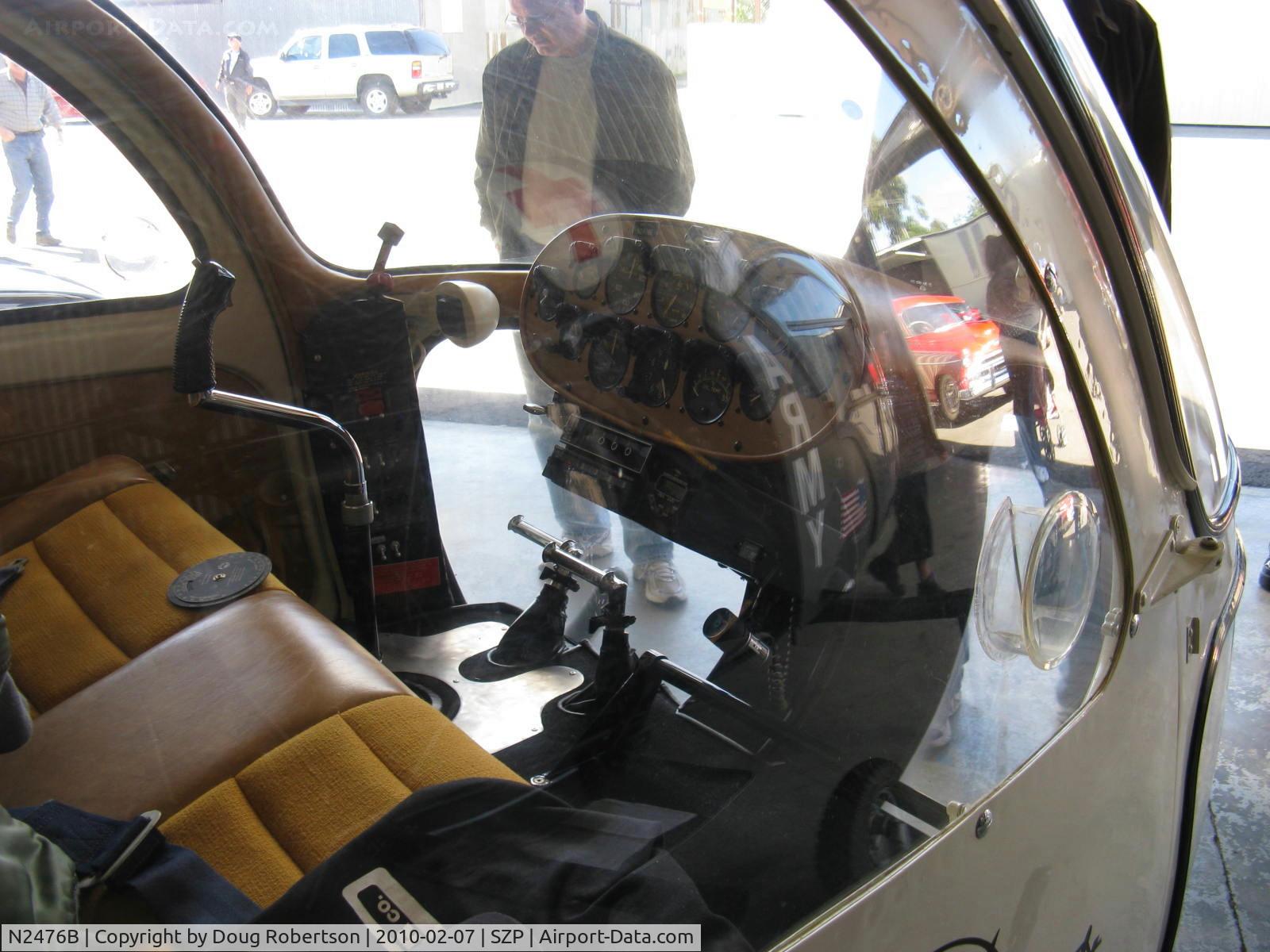 N2476B, 1956 Bell 47H-1 C/N 1365, 1956 Bell 47H-1, Franklin 6V4-200C32 200 shp, interior