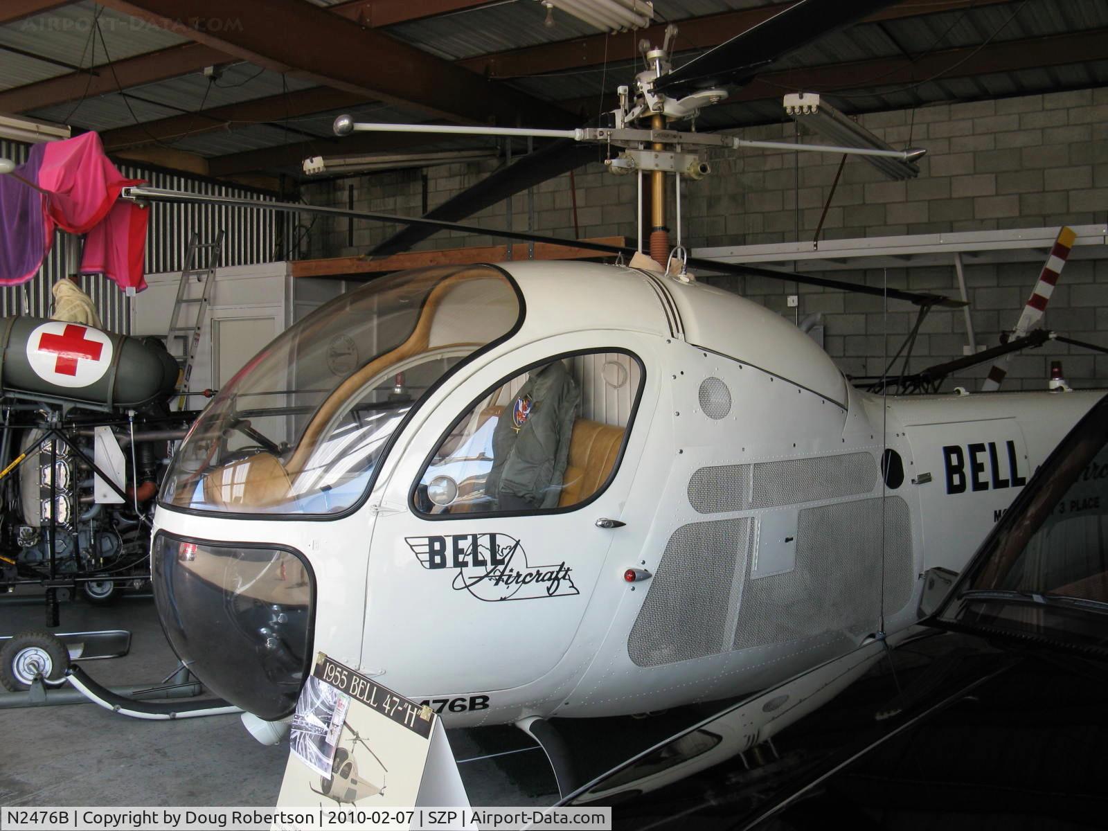 N2476B, 1956 Bell 47H-1 C/N 1365, 1956 Bell 47H-1, Franklin 6V4-200C32 200 Shp, Bell built just 30 of this model-this is one of only two left flying in the USA.