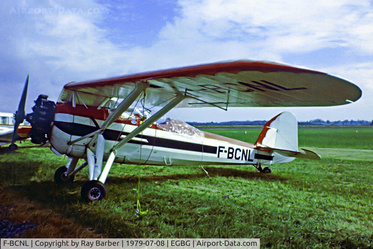F-BCNL, Morane-Saulnier MS.317 C/N 6527, Morane-Saulnier MS.317 [6527/273] Leicester~G 08/07/1979. Seen at PFA Fly In Leicester in 1979 .Image from a slide.