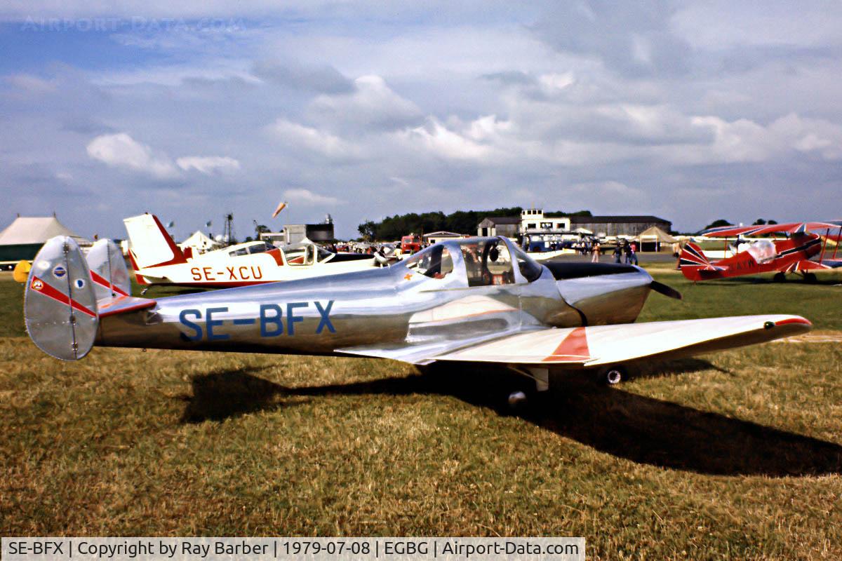 SE-BFX, 1947 Erco 415D Ercoupe C/N 4413, Erco Ercoupe 415D [413] Leicester~G 08/07/1979. Seen at PFA Fly In Leicester in 1979 .Image from a slide.
