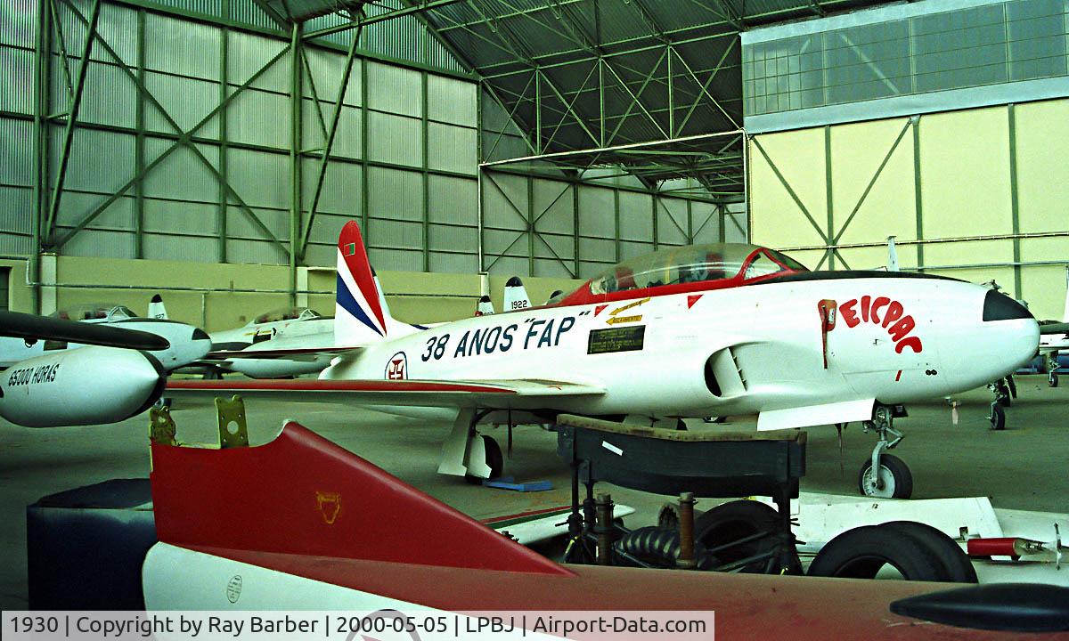 1930, 1953 Lockheed T-33A Shooting Star C/N 580-9093, Lockheed T-33A Shooting Star [580-9093] Beja~CS 05/05/2000. Seen in storage hangar at Beja Air Force base.