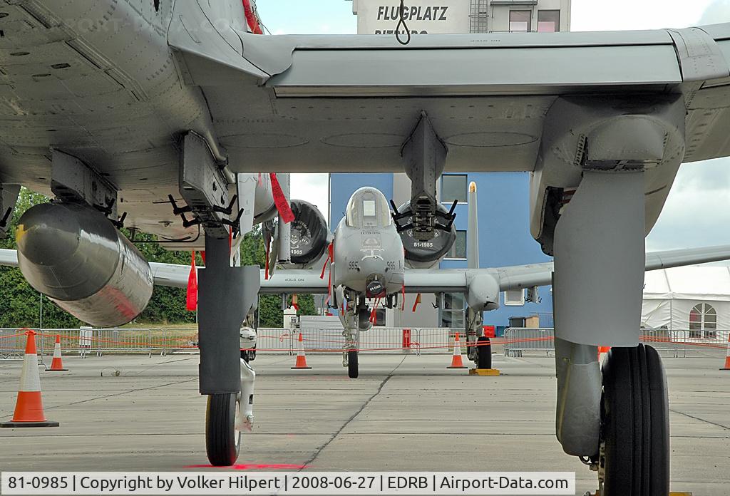 81-0985, 1981 Fairchild Republic A-10A Thunderbolt II C/N A10-0680, at BBJ