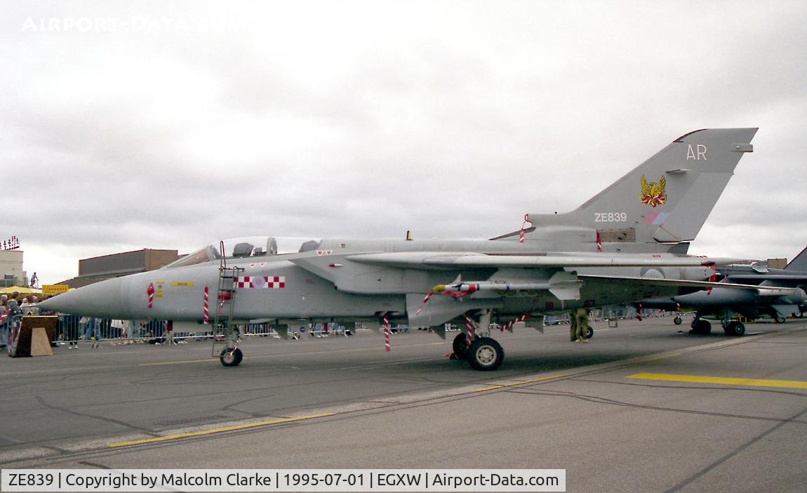 ZE839, 1988 Panavia Tornado F.3 C/N 733/AS082/3334, Panavia Tornado F3 from RAF OCU/No 56(R) Sqn, Coningsby at RAF Waddington's 1995 Air Show.