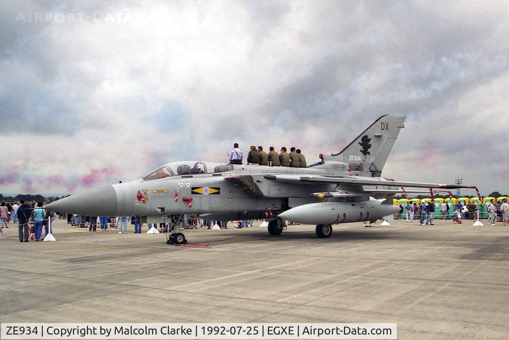 ZE934, 1989 Panavia Tornado F.3 C/N 3362, Panavia Tornado F3(T) at RAF Leeming's Country Fair and Air Show in 1992.